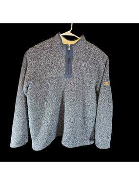 Orvis Mens XXL Blue Half-Zip Sweater Sherpa Lining Classic Collection Pullover